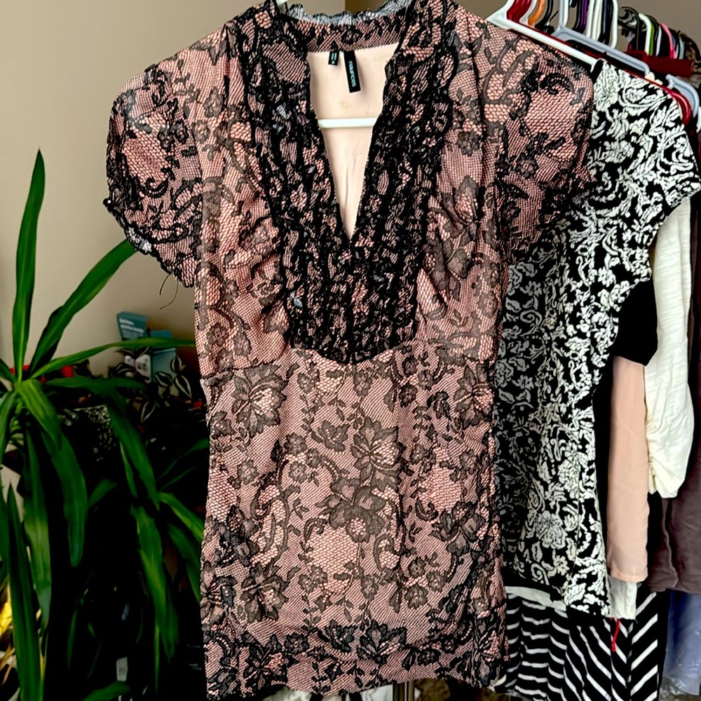 Faux lace blouse
